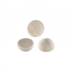 Cabochon en bois à dos plat 10 mm