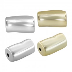 Tubo con Perline in Acrilico Placcato UV 12x20,8 mm Ø 2,5 mm