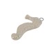 Pendentif en Céramique Émaillée « Hippocampe Crème » 49 x 26 mm / 11 mm Ø 3.9 mm