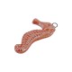 Colgante de cerámica esmaltada con caballito de mar de coral 49 x 26 mm/11 mm Ø 3,9 mm