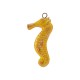 Colgante de Cerámica Esmaltada: Caballito de Mar Amarillo, 49 x 26 mm / 11 mm, Ø 3,9 mm