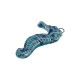 Pendentif en Céramique Émaillée Hippocampe Bleu 49 x 26 mm / 11 mm Ø 3.9 mm