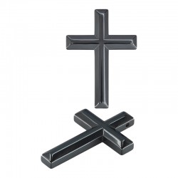 Αιματίτης Μοτίφ Σταυρός 31x43mm/6mm Ø1.5mm