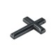 Pendentif Croix en Hématite 31 x 43 mm / 6 mm Ø 1,5 mm
