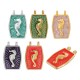 Charm de Zamak Esmaltado con Caballito de Mar 15 x 19 mm/2,8 mm Ø 1,8 mm