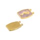 Charm de Zamak Esmaltado con Caballito de Mar 15 x 19 mm/2,8 mm Ø 1,8 mm