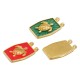 Enameled Zamak Charm Tag with Turtle 15x19mm/2.8mm Ø1.8mm