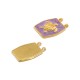 Enameled Zamak Charm Tag with Turtle 15x19mm/2.8mm Ø1.8mm