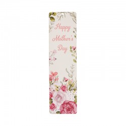 Wooden Bookmark "Happy Mother’s Day” 48x180mm Ø5x4mm