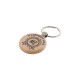 Keyring with Wooden Pendant "Best godmother" 39mm/7mm