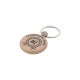 Porte-clés avec pendentif en bois « Meilleur parrain » 39 mm/7 mm