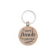 Portachiavi con Ciondolo in Legno "Migliori Amici per Sempre" 39 mm/7 mm