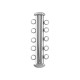 Stainless Steel 304 Magnetic Clasp Bridge 10x30mm Ø2mm