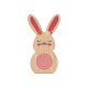 Lapin Décoratif en Bois avec Spirale 65 x 120 mm