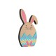 Wooden Deco Rabbit with Easter Egg 69x120mm