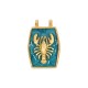 Breloque en Zamak émaillé avec Homard 15 x 19 mm/2.8 mm Ø 1.8 mm