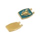 Enameled Zamak Charm Tag with Lobster 15x19mm/2.8mm Ø1.8mm