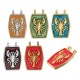 Enameled Zamak Charm Tag with Lobster 15x19mm/2.8mm Ø1.8mm