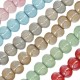 Enameled Ceramic Bead Round ~17mm Ø4mm