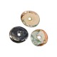 Enameled Ceramic Disc Irregular ~17mm/4mm Ø3.5mm