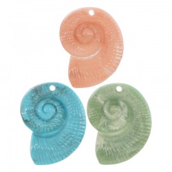 Acrylic Pendant Shell 52x68mm/18mm Ø4mm