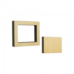 Marco Decorativo Rectangular de Madera 95 x 115 mm y 65 x 85 mm (2 Unidades/Juego)φ