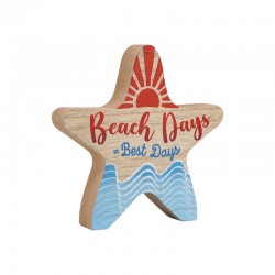 Étoile de Mer Décorative en Bois « Beach Days » 120 mm/20 mm