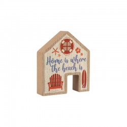 Maisonnette décorative en bois « Beach » 95 x 81 mm / 20 mm