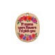 Wooden Pendant "MOM" with Flowers 45x38mm/3mm Ø2.5mm