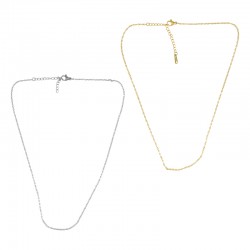 Chaîne de Collier Ovale en Acier Inoxydable 304 45 cm
