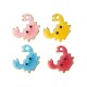 Enameled Stainless Steel 304 Charm Crab 11x9.5mm/2.3mm