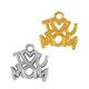 Ciondolo in Zamak I Love U Mom 12X10 mm