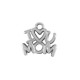 Colgante de Metal Zamak "I love U MOM" 12x10mm