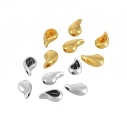 Zamak Bead Teardrop Knot Cover 16x10mm Ø2mm