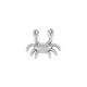 Pendentif en Zamak en Forme de Crabe ~31 x 27 mm Ø 2.2 mm