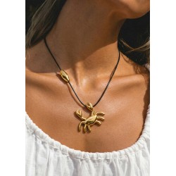 Pendentif en Zamak en Forme de Crabe ~31 x 27 mm Ø 2.2 mm