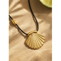 Pendentif en Zamak Coquillage ~37 mm Ø2.2 mm