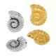 Ciondolo Zamak a Forma di Conchiglia ~26X33 mm Ø2 mm
