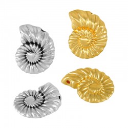 Ciondolo Zamak a Forma di Conchiglia ~26X33 mm Ø2 mm