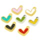 Enameled Zamak Charm Heart 7x9mm