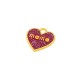Colgante de Metal Zamak Corazón "mama" con Esmalte 18mm