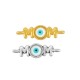 Conector de Metal Zamak "MOM" con Ojo y Esmalte 16x7mm