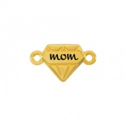 Connecteur en Zamak en Forme de Diamant « mom » 19 x 11 mm