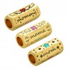 Plaqué or 24 carats/ Noir/ Vert/ Rouge/ Multicolore