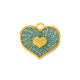 Ciondolo a Forma di Cuore in Zama Smaltata 23x19 mm