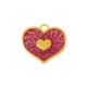 Enameled Zamak Charm Heart 23x19mm