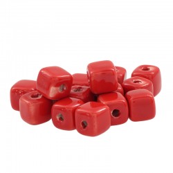 Perla in Ceramica Smaltata Cubo Scorrevole ~8,5 mm Ø2,5 mm