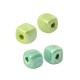 Perle en Céramique Émaillée Coulissante cube ~8.5 mm Ø2.5 mm