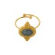 Enameled Stainless Steel 304 Finger Ring Oval 18.4x13.2mm