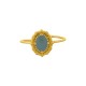 Enameled Stainless Steel 304 Finger Ring Oval 11.3x10mm